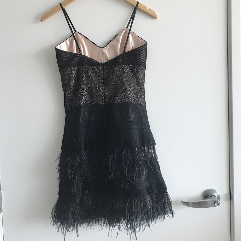 BCBG MaxAzria Ostrich Feather Cocktail Dress - Picture 6 of 8